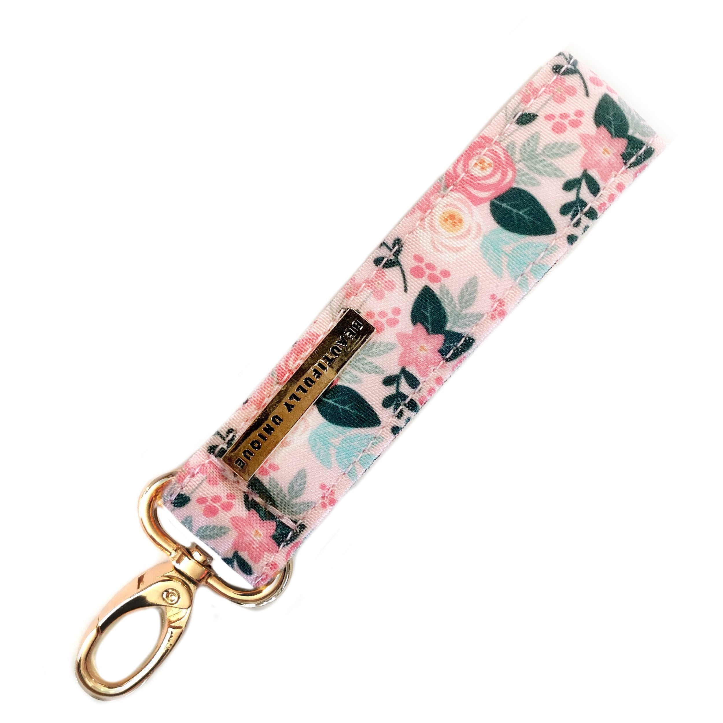 Pink Floral Wristlet Key Fob – Pieces of Me