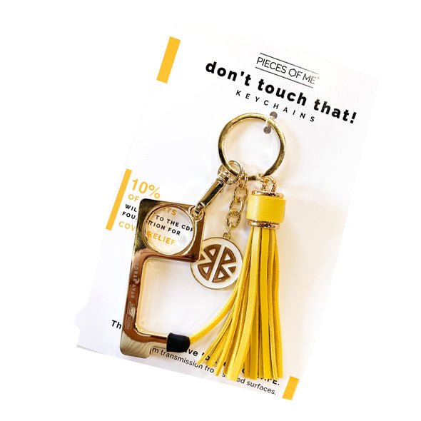 Gold Keychain - Yellow Tassel
